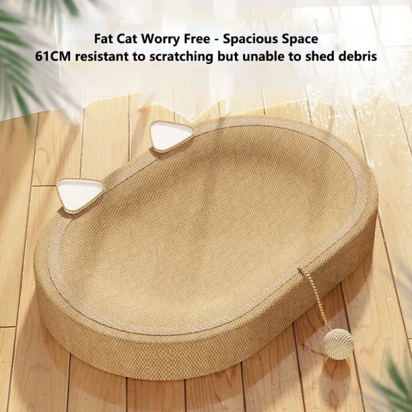 Cat Scratching Board Cat Litter Large Oval Sisal Basin Abrasion Claw Wear-resistant Does Not Fall Off The Chip Pet Supplies - Image 3