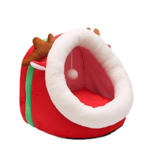 Foldable Warm and Comfortable Semi Enclosed Cat Bed Detachable and Washable Suitable for All Seasons Suitable for Dogs and Cats - Image 5