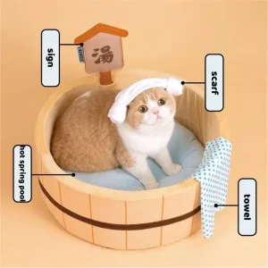 Korean style hot spring pool, cat bed, bathtub shape, dog house, detachable small dog basket basin, small cat nest mat
