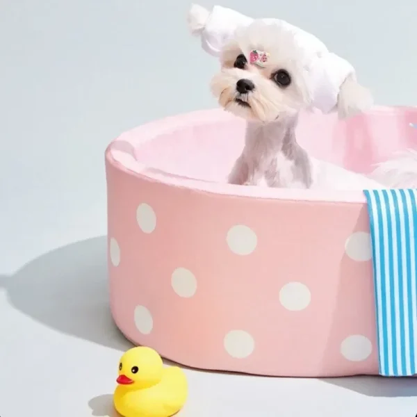 Korean style hot spring pool, cat bed, bathtub shape, dog house, detachable small dog basket basin, small cat nest mat - Image 5