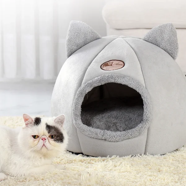 Comfortable Deep Sleeping In Winter Spring Cat Kennel Kitten Bed Basket For House Cats Dogs Products Pet Tent Cozy Cave Beds - Image 4