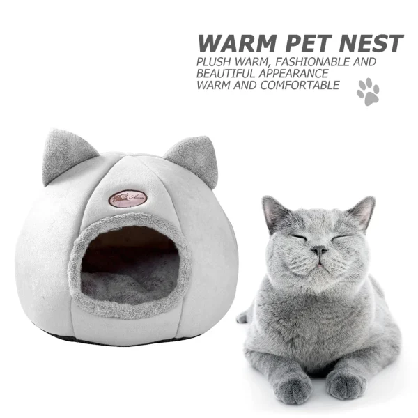 Comfortable Deep Sleeping In Winter Spring Cat Kennel Kitten Bed Basket For House Cats Dogs Products Pet Tent Cozy Cave Beds - Image 2