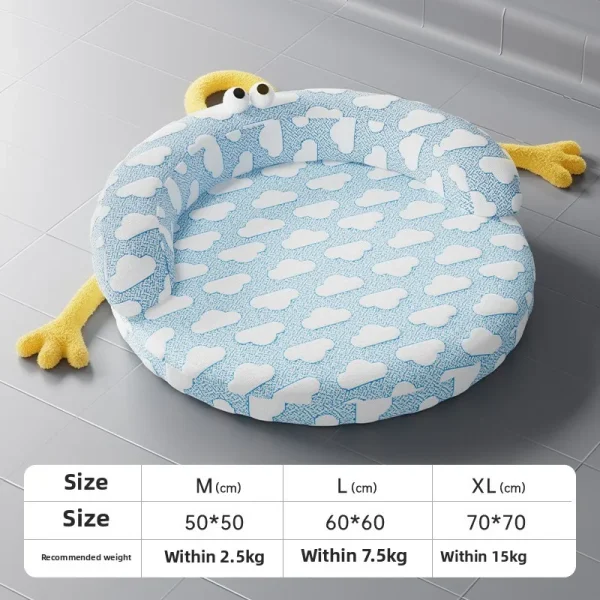 Summer Ice Silk Cat Nest Removable Washable Pet Nest Four Seasons Universal Thick Pet Ice Mat Bean Dogs Summer Cooling Ice Pad - Image 6