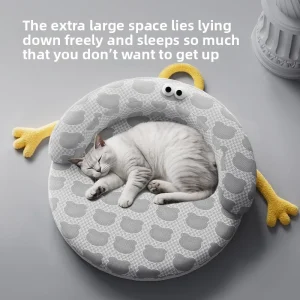Summer Ice Silk Cat Nest Removable Washable Pet Nest Four Seasons Universal Thick Pet Ice Mat Bean Dogs Summer Cooling Ice Pad