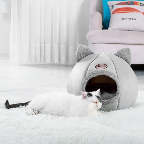 Comfortable Deep Sleeping In Winter Spring Cat Kennel Kitten Bed Basket For House Cats Dogs Products Pet Tent Cozy Cave Beds - Image 3