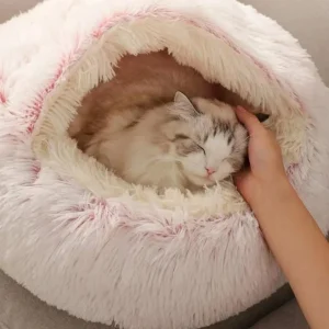 Circular Cats Nest Semi-Closed Pet Sleep Bags Living Room Small-scale Soft Shell Dog Kennel Warm Cozy Winter Warmth Cat Nests