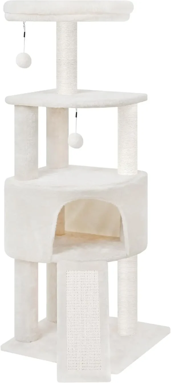 Cat Tree Tower with Big Condo for Indoor Cats,Cat Tower Activity Center Cat Furniture with Scratching Post and Hanging Bed - Image 3