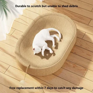 Cat Scratching Board Cat Litter Large Oval Sisal Basin Abrasion Claw Wear-resistant Does Not Fall Off The Chip Pet Supplies