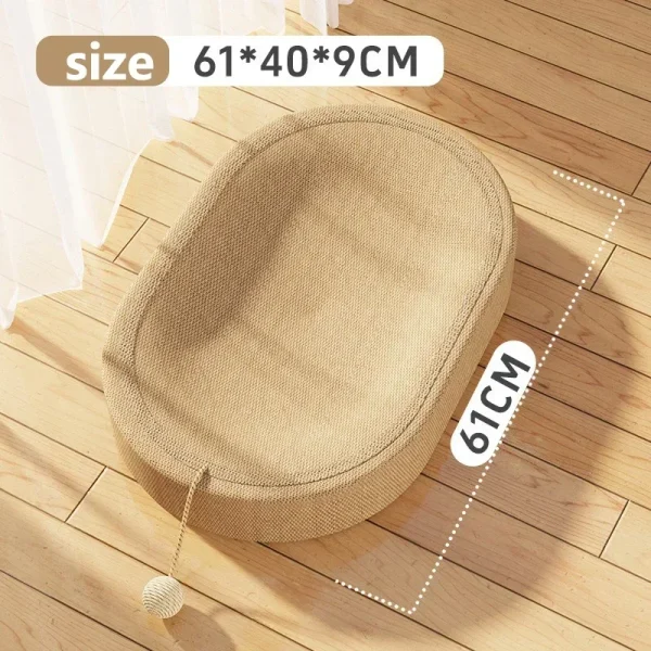 Cat Scratching Board Cat Litter Large Oval Sisal Basin Abrasion Claw Wear-resistant Does Not Fall Off The Chip Pet Supplies - Image 6