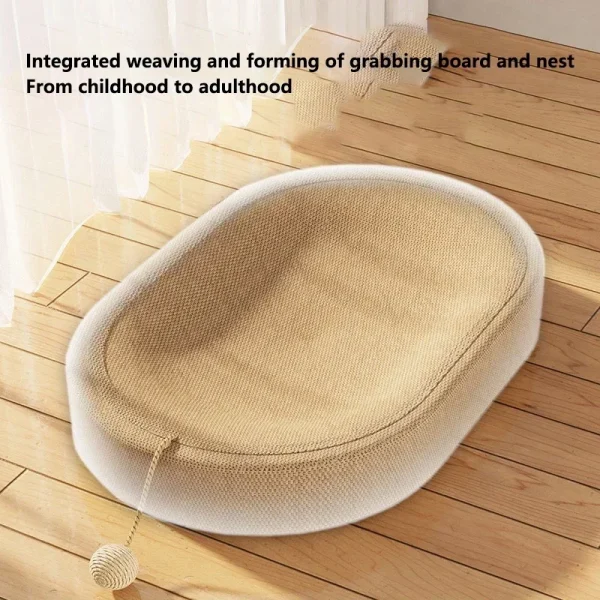 Cat Scratching Board Cat Litter Large Oval Sisal Basin Abrasion Claw Wear-resistant Does Not Fall Off The Chip Pet Supplies - Image 2