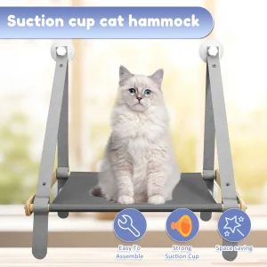 Pet Cat Hammock Hanging Cat Bed 20KG Bearing Comfortable Cat Sunny Window Seat Nest Bearing Kitten Climbing Frame Pet Accessorie
